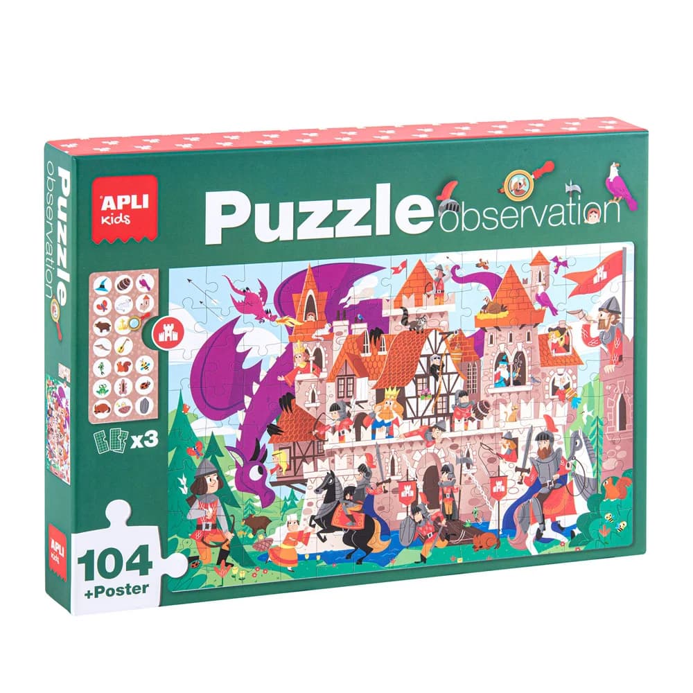 APLI Jogo Educativo Puzzle Observação do Castelo 104 Peças - APL17916