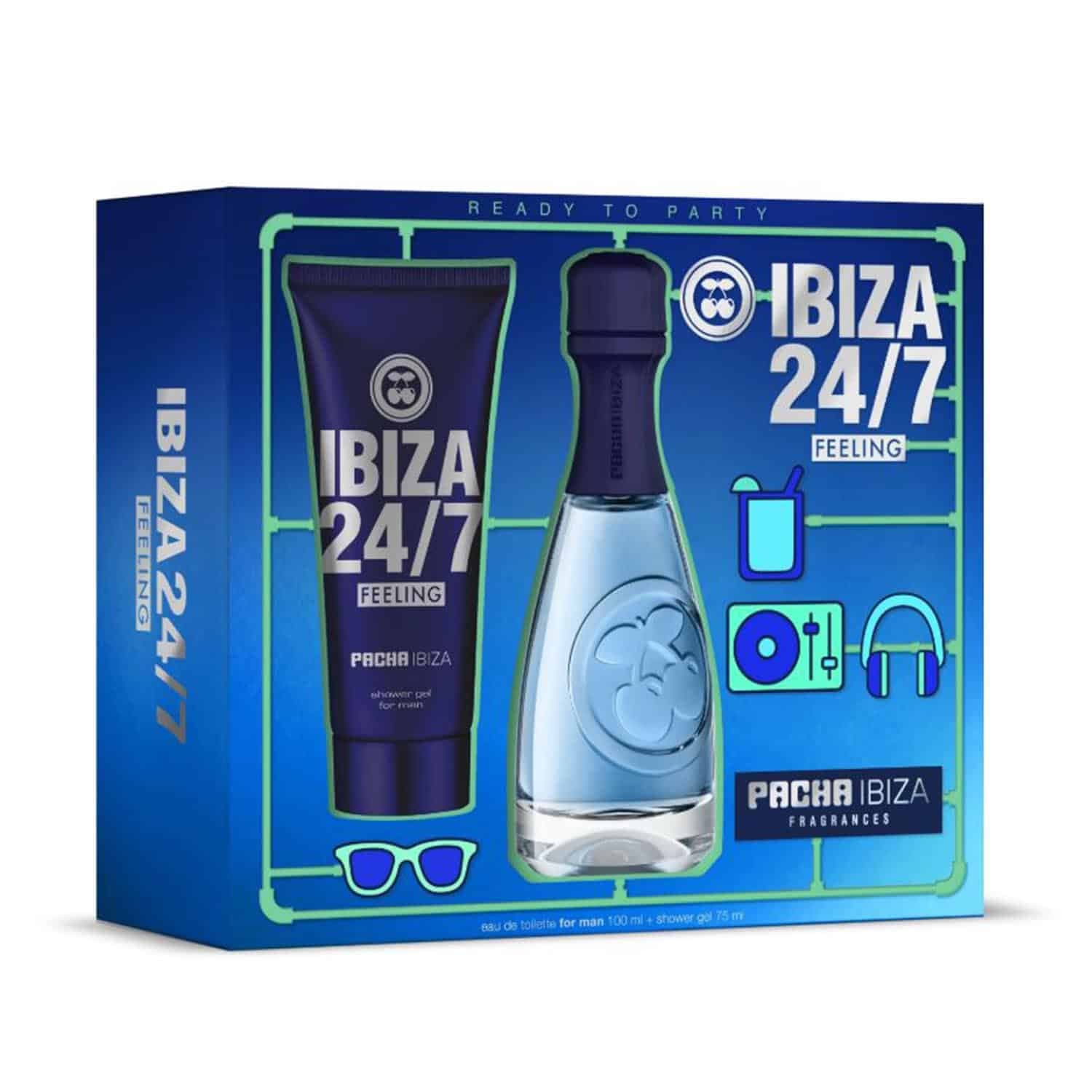 Pacha Ibiza 24/7 Feeling Eau de Toilette 100ml + Gel de Duche 75ml Pack
