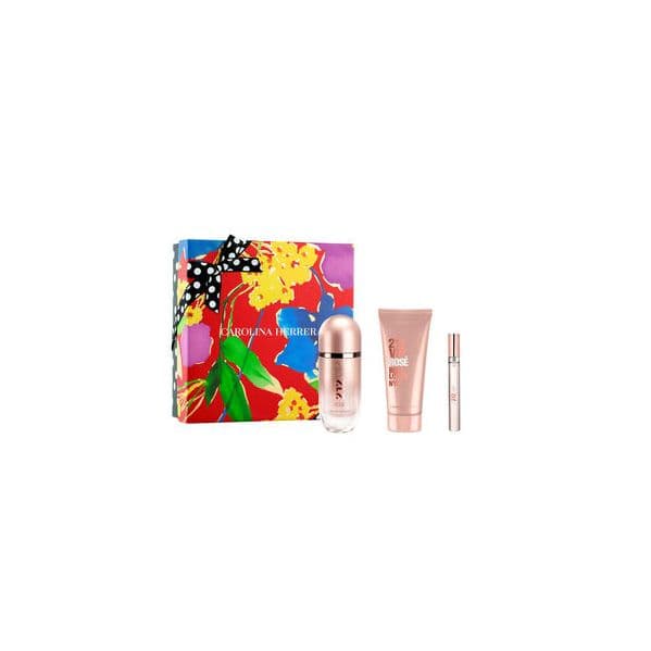 Carolina Herrera VIP Rosé Eau de Parfum 80ml + Mega Spritzer 10ml + Loção Corporal 100ml Coffret