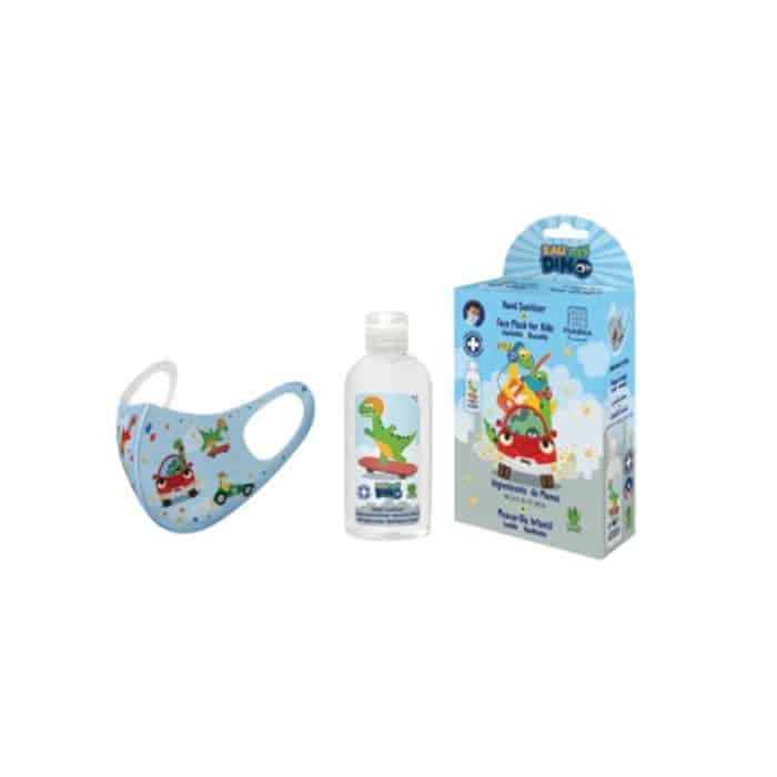 Cartoon Eau My Dino Álcool Gel 100ml com Máscara