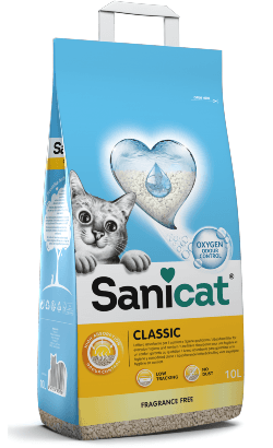 Areia para Gatos Absorvente Sanicat Classic Fragrance Free