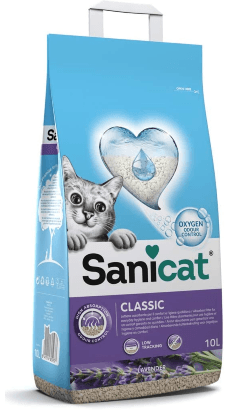 Areia para Gatos Absorvente Sanicat Classic Lavanda