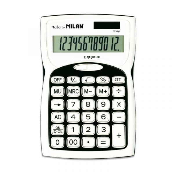 Calculadora Milan Escritório 152012BL Preto/Branco