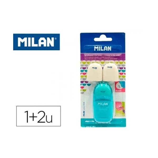 Milan Apara Lápis Capsule Plástico com Borracha e 2 Recargas 1 Unidade