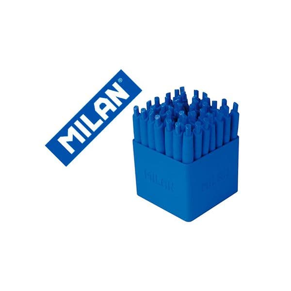 Millan Caneta Milan P1 Retratil 1 mm Touch Azul Expositor de 40 un. - OFF155371CE
