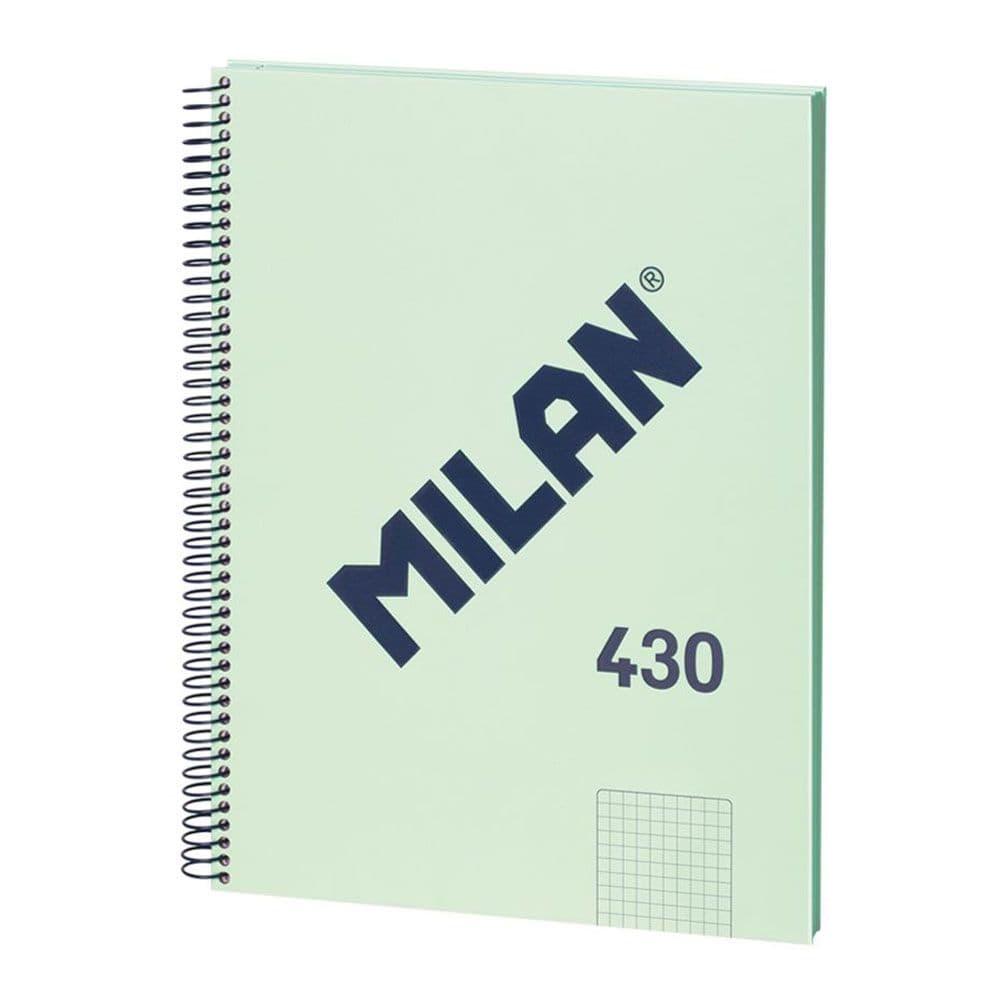 Milan Caderno Quadriculado A4 Espiral 80 Folhas Verde