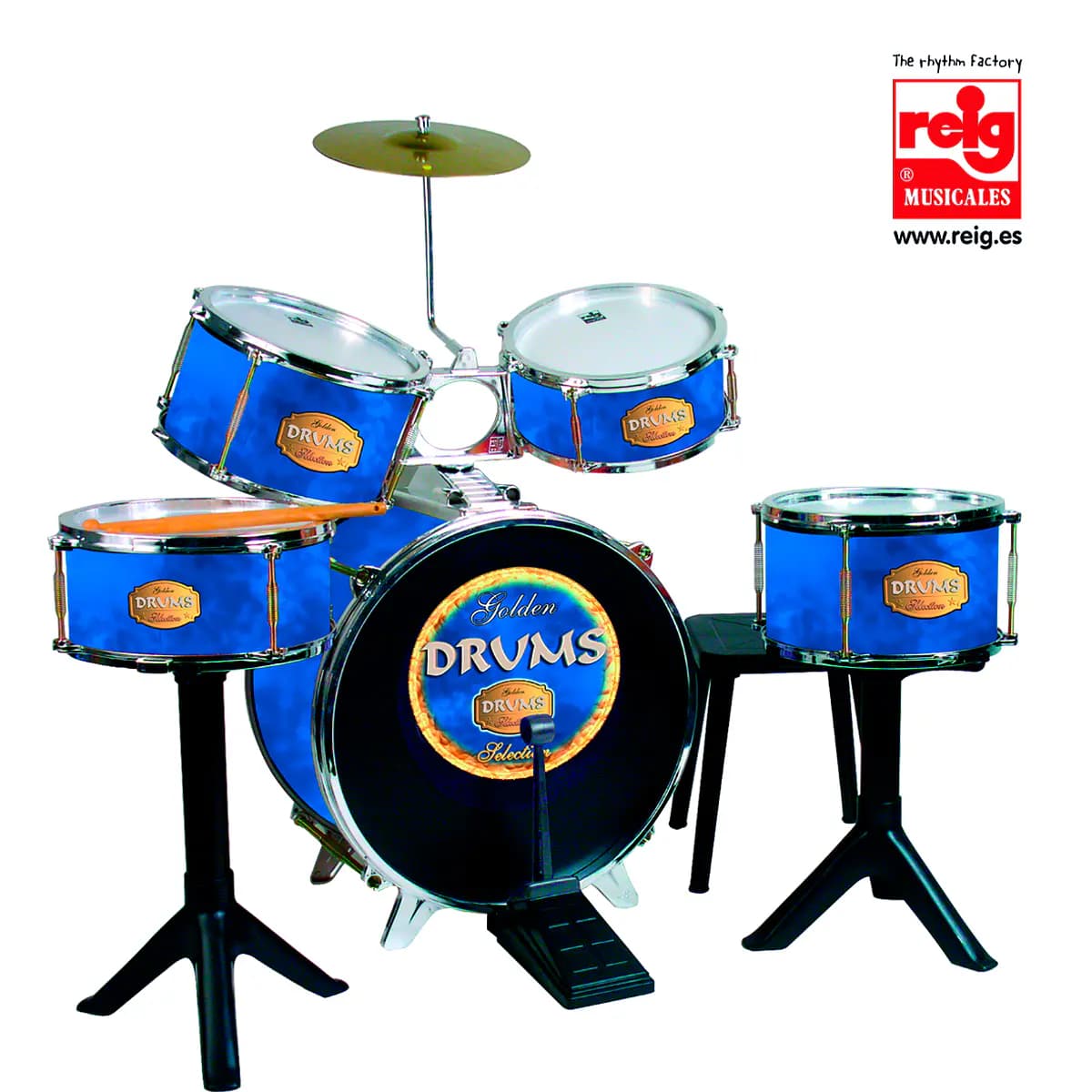 Reig Musicales Bateria Golden Drums - Azul - 727