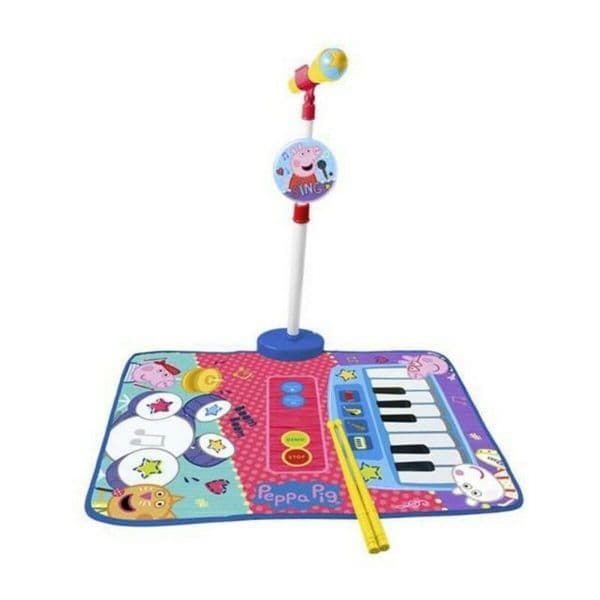 Reig Musicales Peppa Pig Battery And Piano Carpet With Foot Microphone And Drumsticks
