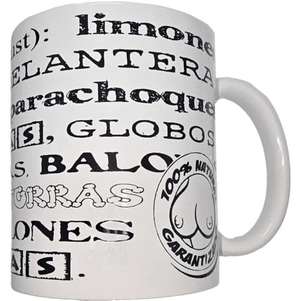 Diablo Picante Caneca Branca Sinônimos de Peitos 370ml