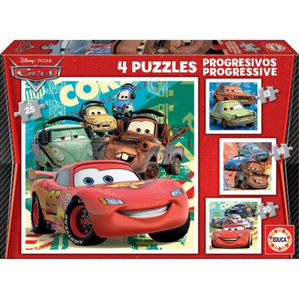Educa Puzzle Progressivo 12-16-20-25 Peças - Cars - 14942