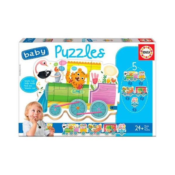 Educa 5 Baby Puzzles - Comboio Animais - 17142