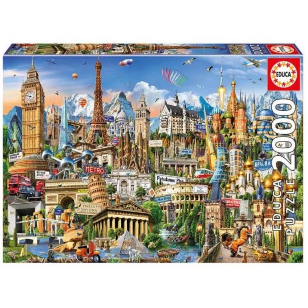 PUZZLE 2000 PECAS EDUCA SIMBOLOS DA EUROPA 17697