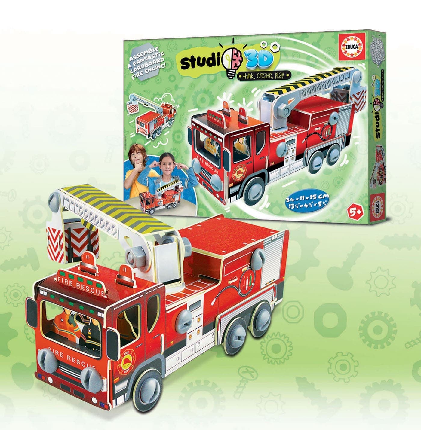 Educa Puzzle Camião Bombeiros Studio 3D