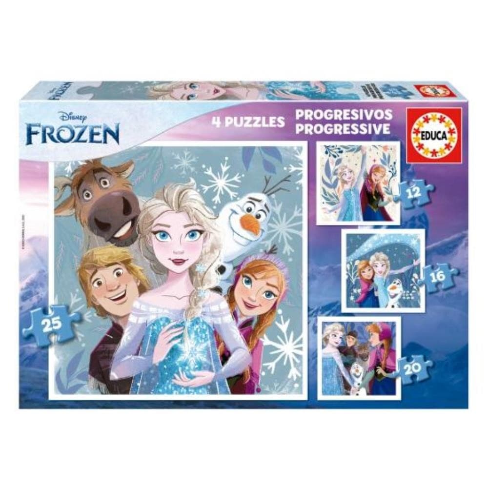 Educa Puzzle Frozen Progressivos 12-16-20-25 Peças