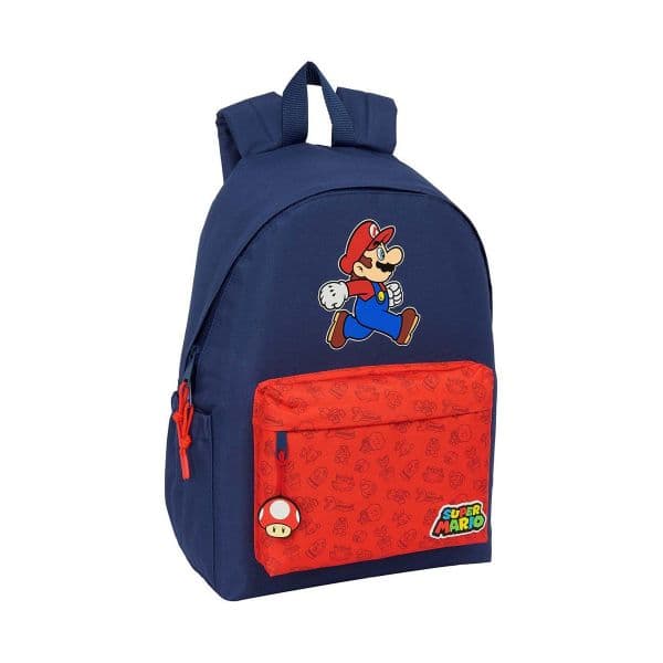 Safta Mochila Super Mario Trick 31x43x13 cm / 17.30L Vermelho Azul Escuro