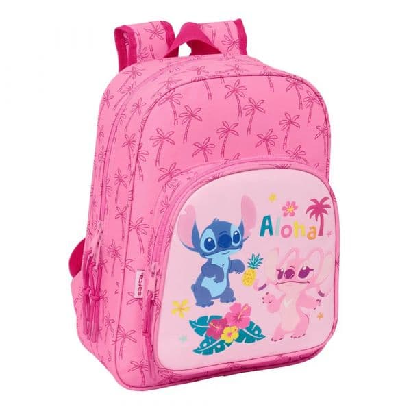 Safta Mochila Lilo & Stitch Chill 32x43x14 cm / 10L Rosa