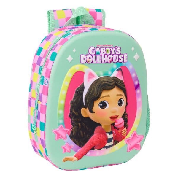 Safta Mochila Gabby's Dollhouse 3D 33cm Multicolor