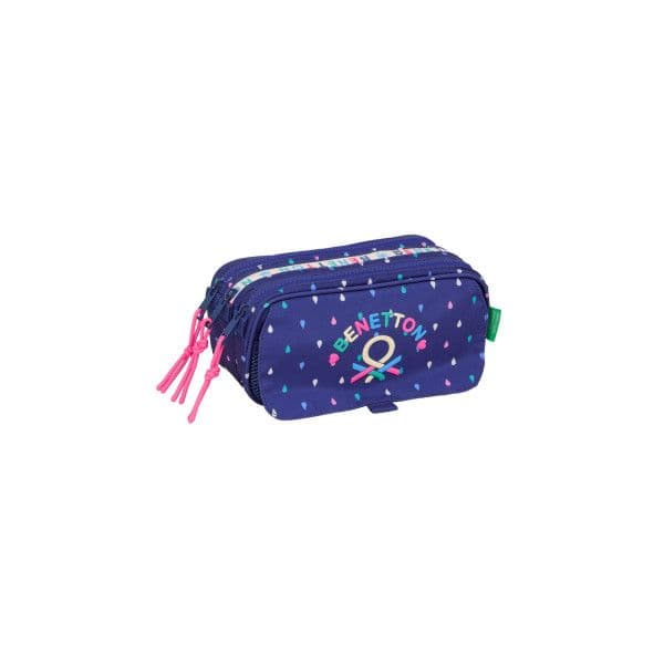 Safta Estojo Triplo Big Drop Benetton Multicolor