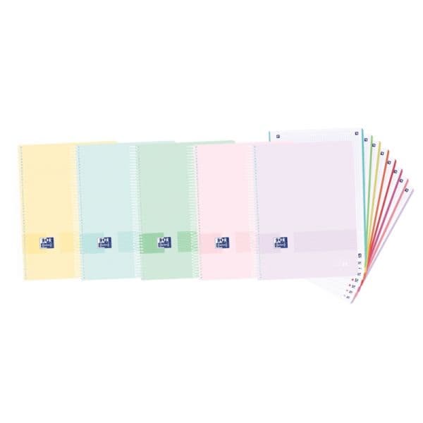 Oxford Caderno Quadriculado A4 Espiral 160 Folhas Cores Pastel 1 Unidade