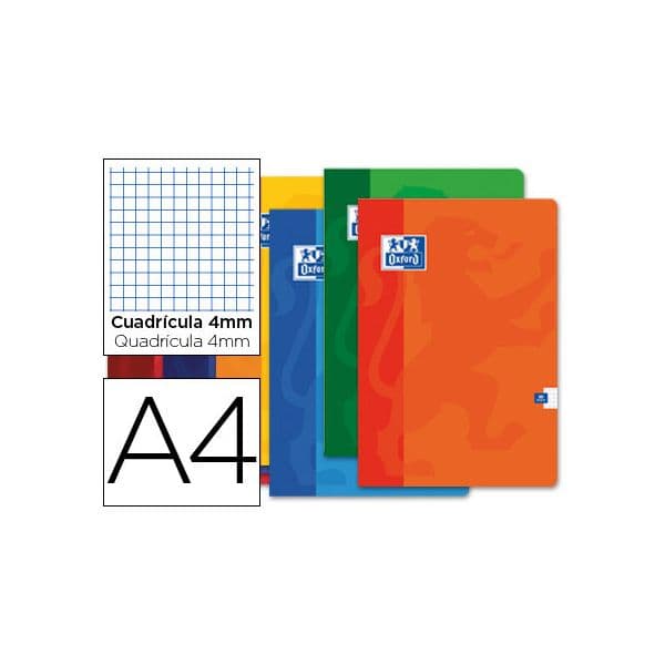 Oxford Caderno Escolar 80F A4 Quadriculado 4 mm - OFF049372CE