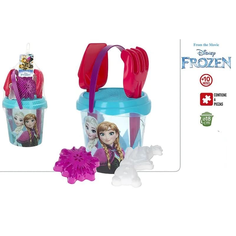 Conjunto de Balde de Praia Transparente Frozen Disney
