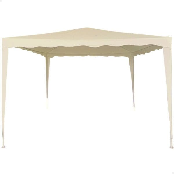 Aktive Gazebo de Jardim Desmontável Quadrado 300x300x240 cm Creme
