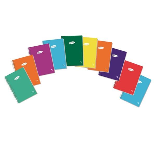 Pacsa 10 Un. Cadernos Folio Quadriculado 4mm 60g 80 Fls Sortido - PAC16418