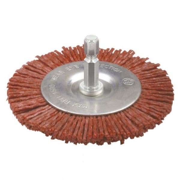 Amig Escova Circular Nylon Abrasivo, Espigão 6mm, 75 X 150 mm Mod. 34630