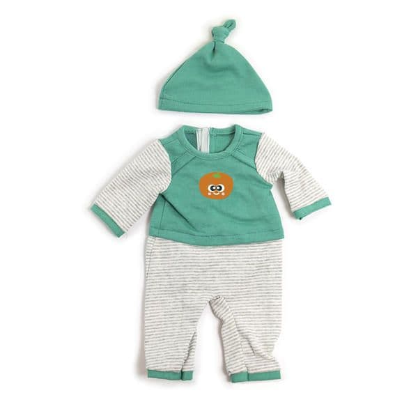 Miniland Educational Pijama Frío Verde Rayas 40cm 31551