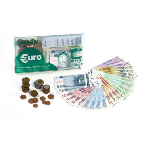 Miniland Conjunto de euros: 28 notas + 80 moedas - 8413082319083