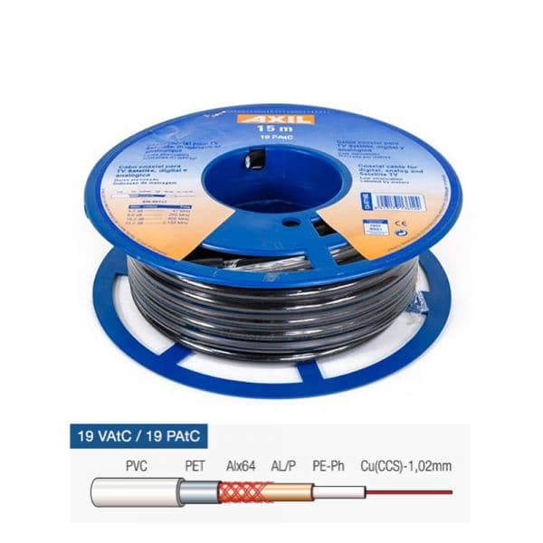 Axil Cabo Coaxial Engel 15m Preto 19PATC CA0716E