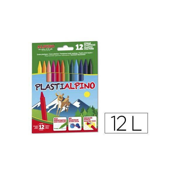 Alpino Cera Plastialpino Caixa de 12 Cores - OFF077541CE