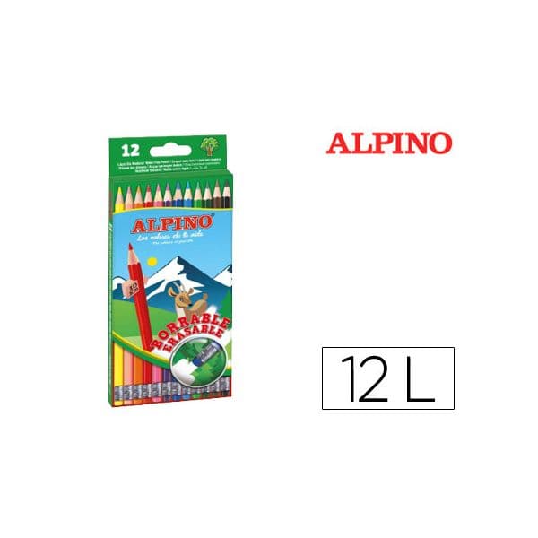 Alpino Lápis de Cor Apagáveis 12 un.