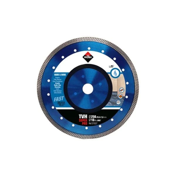 Rubi Disco Diamante Para Materiais Duros Tvh 250 Superpro - 31937