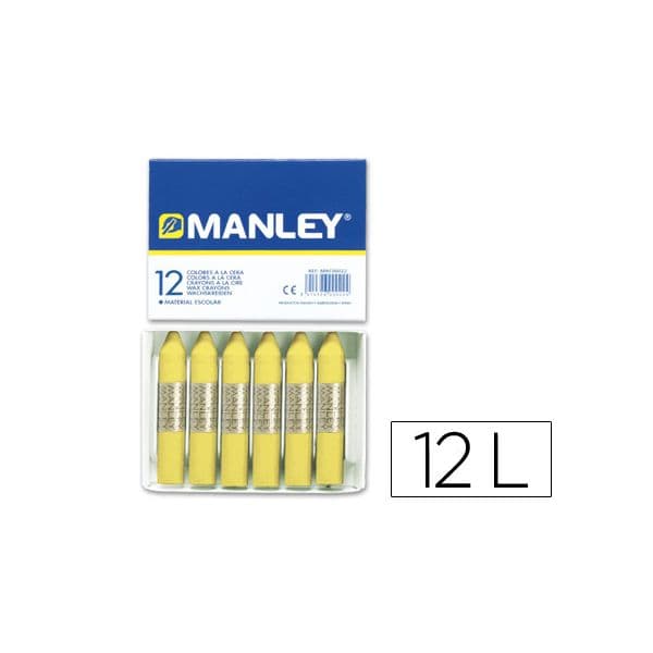 Manley Lápis de Cera Unicor 47 Amarelo Claro 12 un.