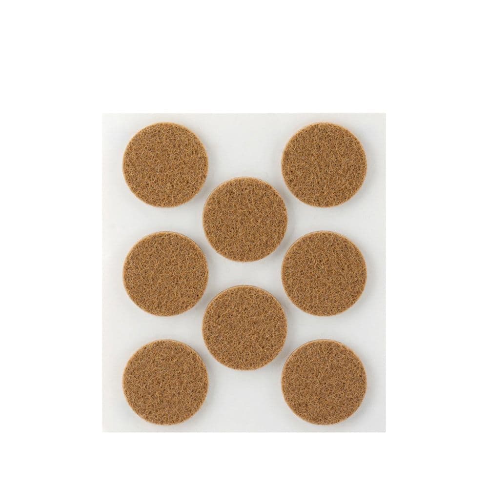 PACK 8 FELTROS ADESIVOS SINTETICOS CASTANHO, Ø27MM PLASFIX INOFIX