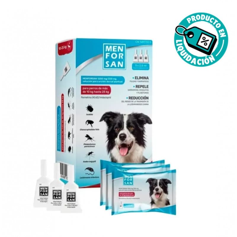 Menforsan Pipeta Spot-On para Perros 3 Pipetas