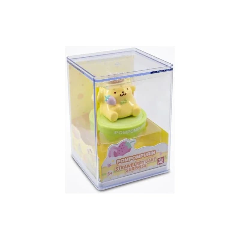 Cápsula Surpresa Sanrio Hello Kitty 50.º Aniversário: Strawberry Cake - Pompompurin (9 cm) - YuMe