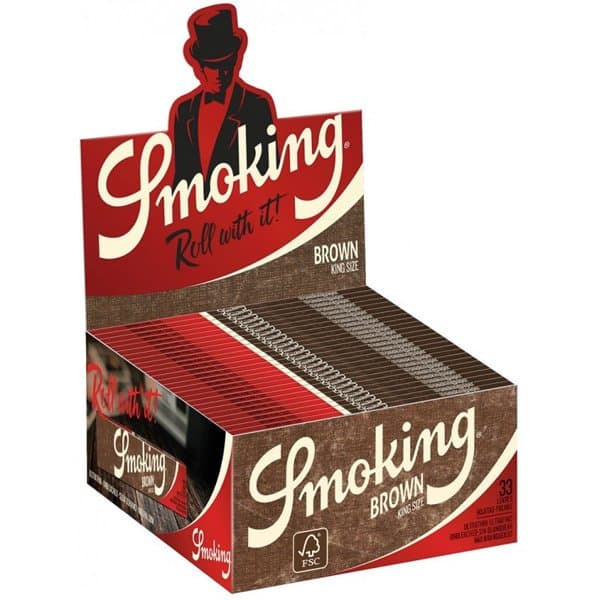 MORTALHAS SMOKING BROWN KINGSIZE CX C/50 LIVROS - Perfumário - A sua perfumaria online | Perfumaria e Brindes