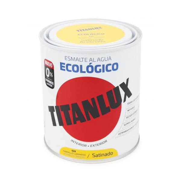 Titan Esmalte Ecológico à Base de Água Amarelo Luminoso Interior / Exterior Satinado 750ml