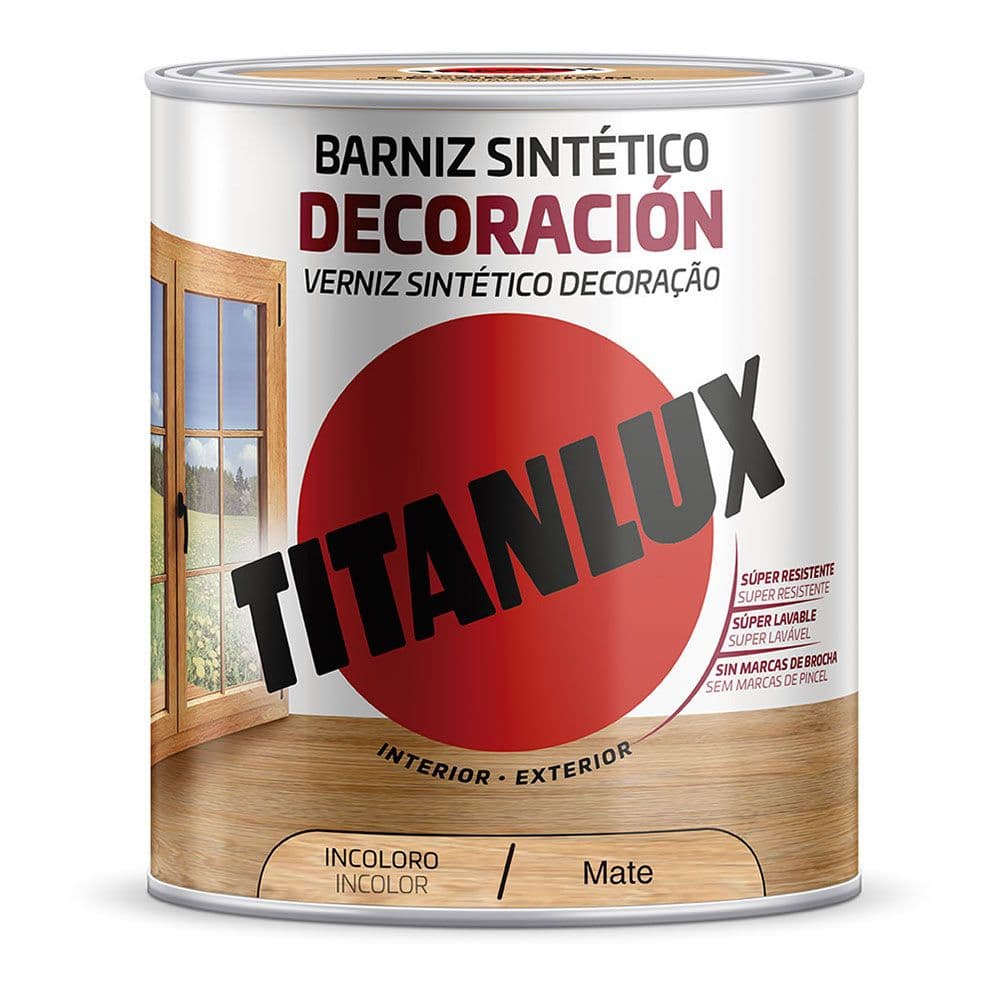Titan Verniz Sintetico Decoraçao Mate Incolor 4L