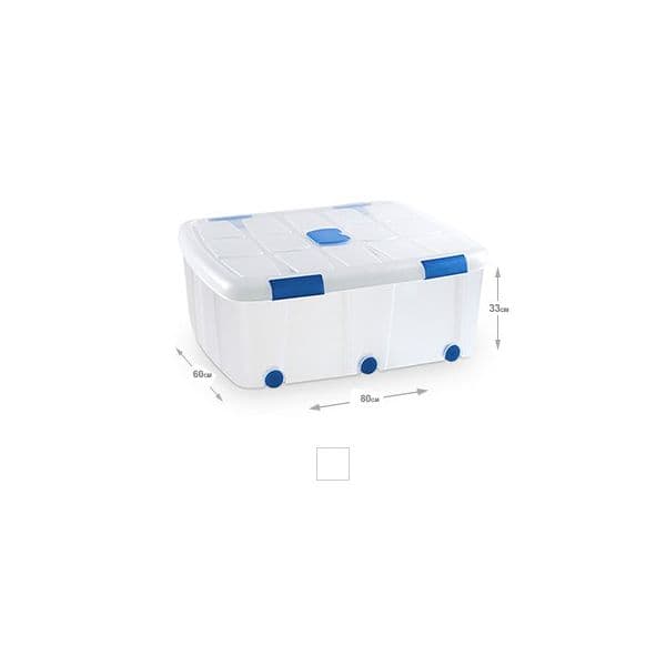 Plastic Forte Caixa de Armazenagem Transparente N°15 100L