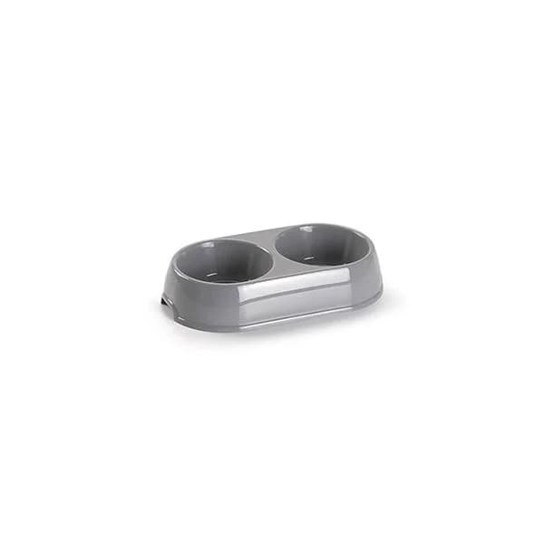 PlasticForte Comedouro Duplo Pequeno 25,5x14x5cm