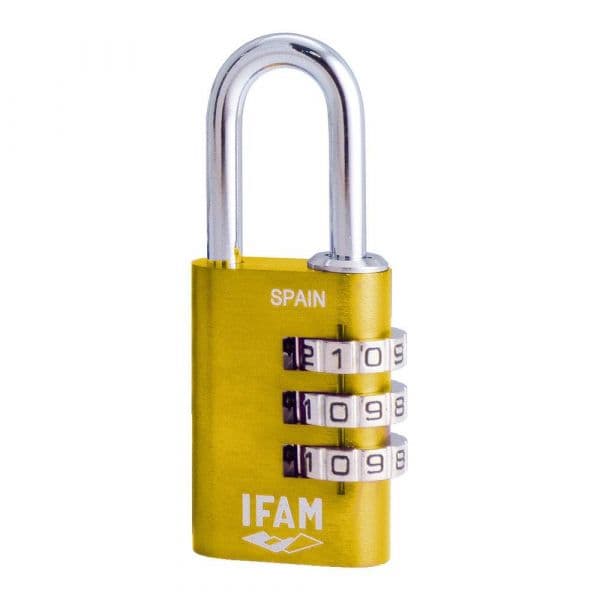 IFAM Cadeado de Combinação Combi30 Metal Alumínio Amarelo 30mm Ø5mm