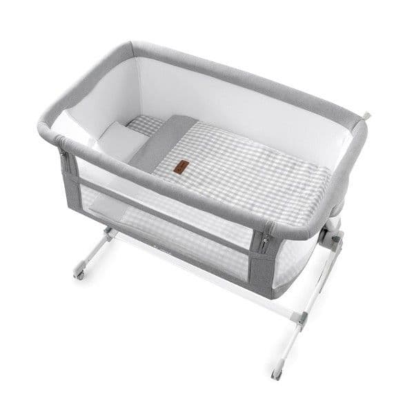 Berço Jané Baby Side III com Têxteis Vichy Pearl