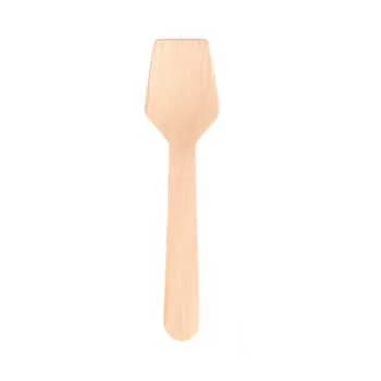 Colheres Gelado Madeira 95mm 100un