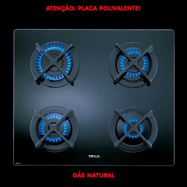 Placa Gás Teka CGC60 4G AI AL 60cm Gás Natural