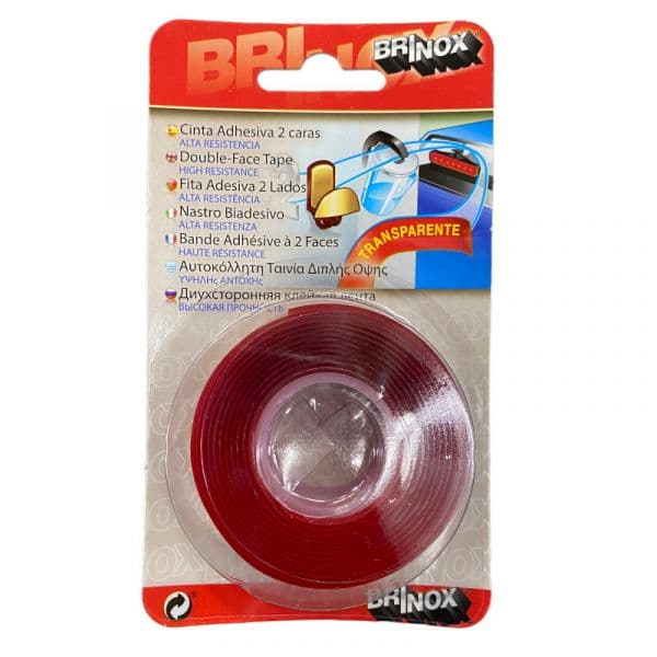 Brinox Fita Cola Dupla Transparente 150CMX19MM