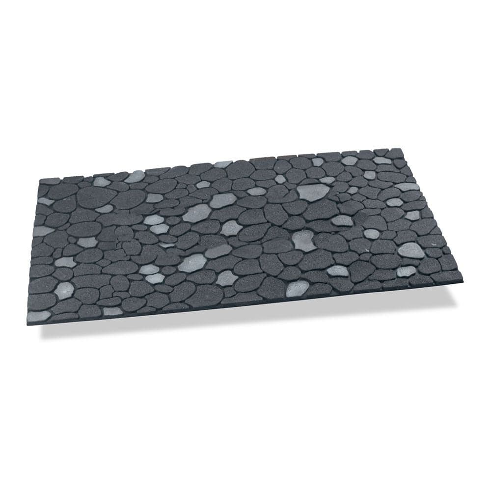 TAPETE EFEITO PEDRAS COR CINZENTAS GRAFITO 75X45X0,5CM HIDALGO