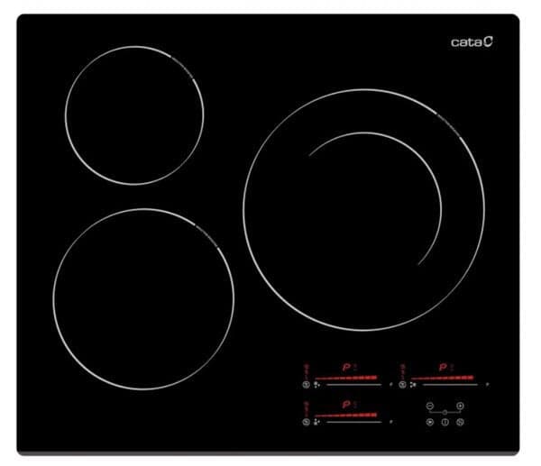 Placa de Indução Cata INSB 6028 BK | 3 zonas, 7.1kW, Controlo tátil